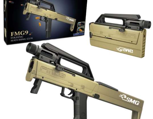 Folding Rifle FMG9 Foam Darts Shells Flashlight Weapon