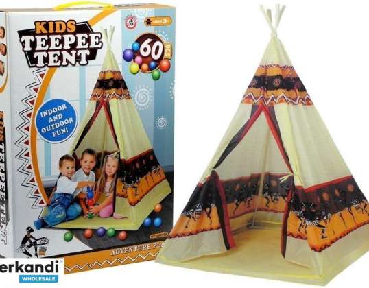 Tienda Tipi India con 60 Pelotas 155 cm