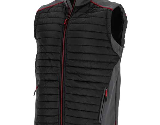 Wattierte Weste schwarz. grau. rot. &quot;3xl&quot;. ce. lahti