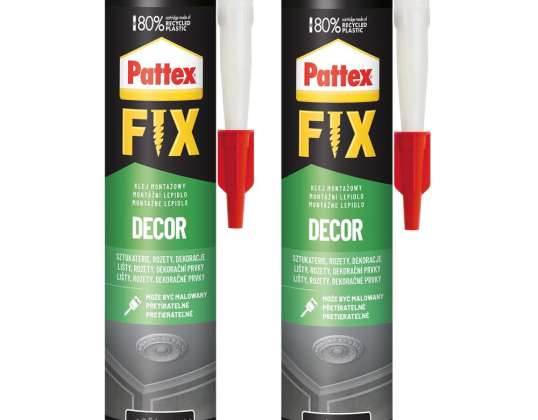2x Pattex Fix Dekor Monteringslim 380g