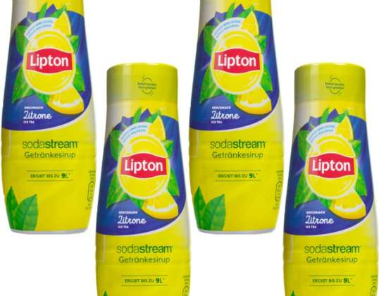 4X SYROP SODASTREAM LIPTON ICE TEA CYTRYNA  KONCENTRAT DO SATURATORA