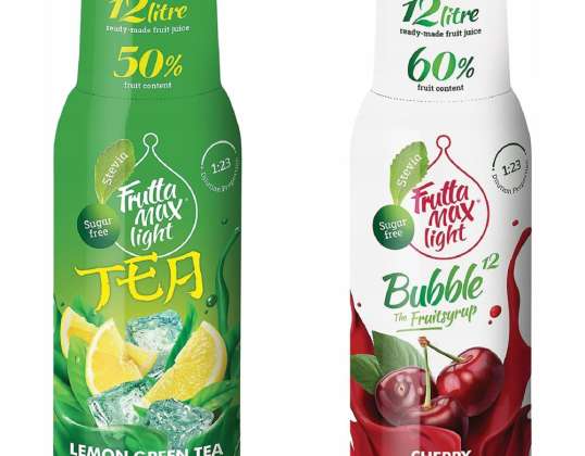 FruttaMax ICE TEA LEMON GREEN Light syrup 500 ml FruttaMax CHERRY LIGHT syrup 500 ml
