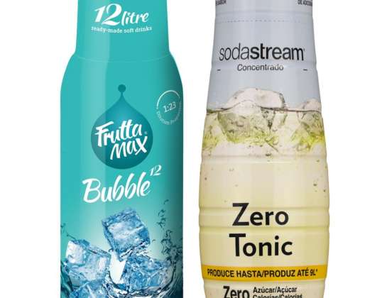 FruttaMax TONIC-siirappi 500 ml SodaStream Tonic Zero -siirappi 440ml