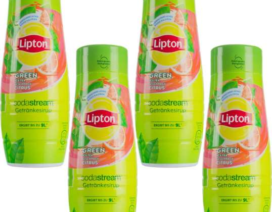 4x Syrop do SodaStream Lipton Ice Tea Zielona Herbata z cytrusami 440 ml