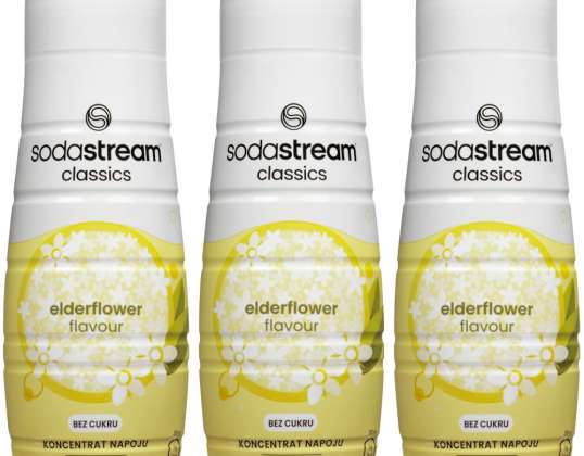 3x SodaStream Elderflower Zero Σιρόπι 440ml