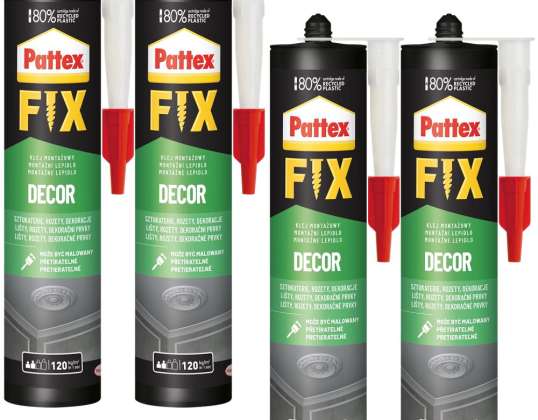 4x Pattex Fix Dekor Monteringslim 380g