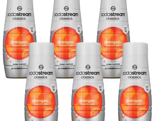6x SodaStream Sinaasappelsiroop Suikervrij 440ml