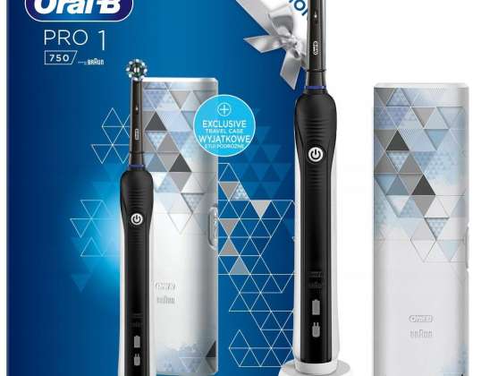 ELEKTRINIS ŠEPETĖLIS ORAL-B PRO 750 BLACK