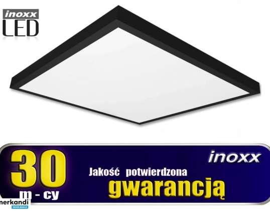 LED paneel 60x60 60W laelamp 4000K neutraalne pinnapealne raam must