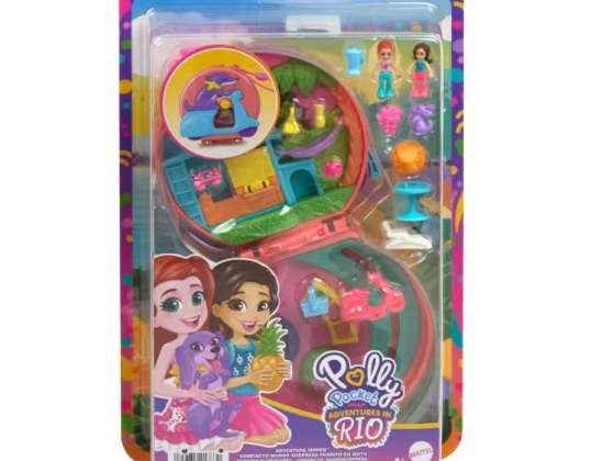 Polly pocket figures compact set. Dog Scooter