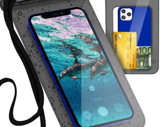 Vandtæt telefoncover sort