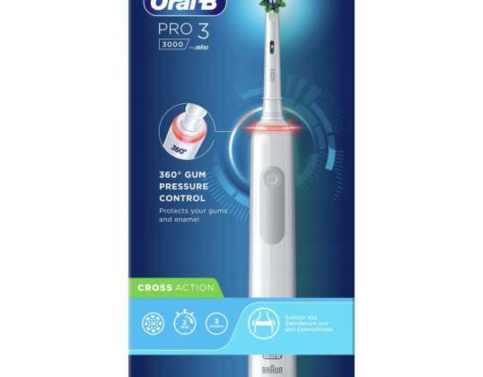OUTLET Oral B Pro 3 3000 Cross Action Toothbrush White