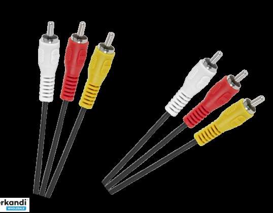 LEC KPO2664 1.5 kábel 3 x RCA 3 x RCA 1.5m