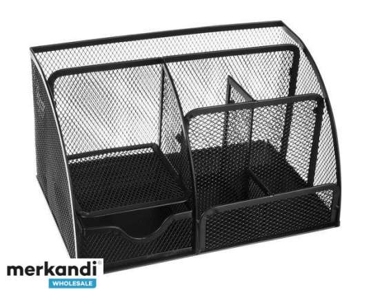 Organizator za pisalno mizo   6 predelnic   črn