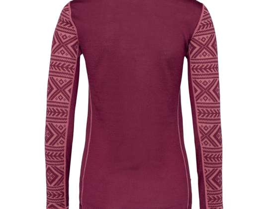 KARI TRAA Blusa termoactiva para mujer FLOKE LS FLOKE LS 622596 ROUGE L