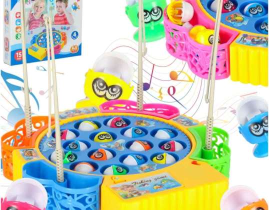 Arcade game family fish fishing 15 fish 4 fishing rods