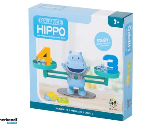 Balance à plateau d’apprentissage pédagogique pour compter les hippopotames mini