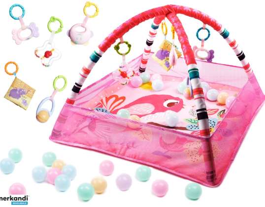 Haridusmatt Playpen Pallibassein roosa