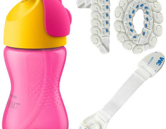 Пляшка Philips Philips Avent SCF798/02 12м рожево-жовтий замок безпеки 10 шт