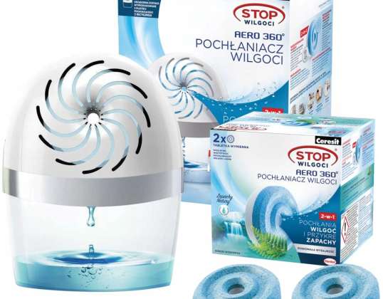 Gerät weißer Absorber Ceresit Aero 360 2x Tablet Absorber 450g Ceresit Bergwasserfall