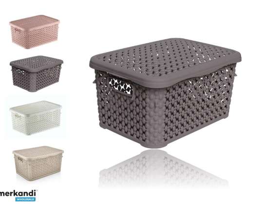 Basket with square roof rattan effect 1.25 litres