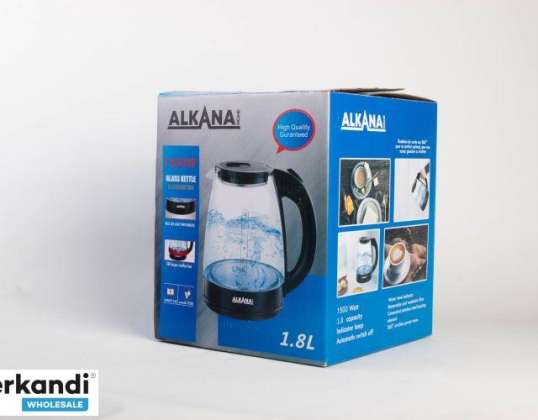 Alkana virdulio stiklas 1,8 litro, 1500W, LED apšvietimas NAUJA PREKĖ