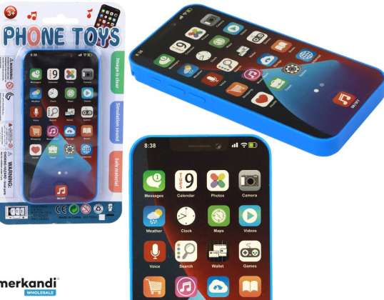 Gyermek telefon fénnyel és zenével kék