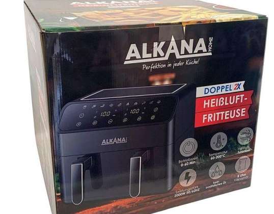 ALKANA dviguba oro gruzdintuvė - 8 litrų dvigubos kameros gruzdintuvė