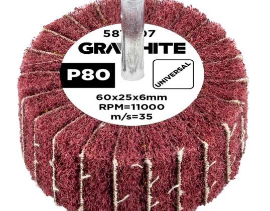 Mounted mop 60 x 25 x 6 mm. P80