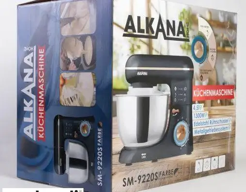 ALKANA Food Processor Dough Machine Kneading Machine 4 5 L Stainless Steel Bowl