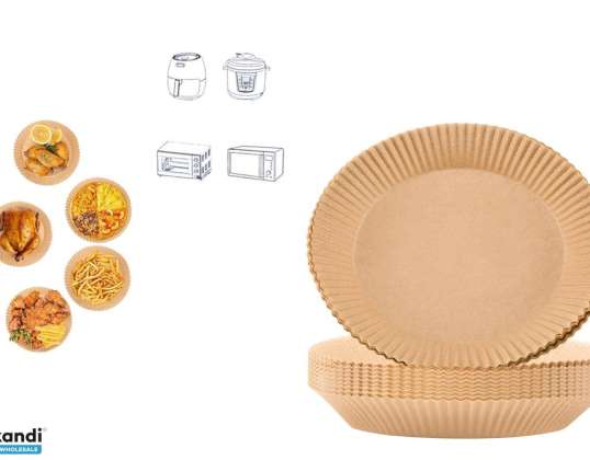 Heißluftfritteuse Backpapier Blech Rund 20cm 50 Stück eng 537