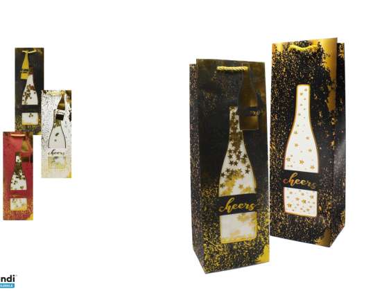 Geschenktüte Papier Wein 12 10 35cm Lu 64