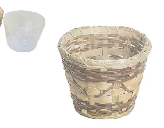 Pot de Plante en Bambou 66 04 D17 H13cm