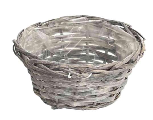 Pflanztopf Rund Grau 90 22 24/GRAU D20 H9cm