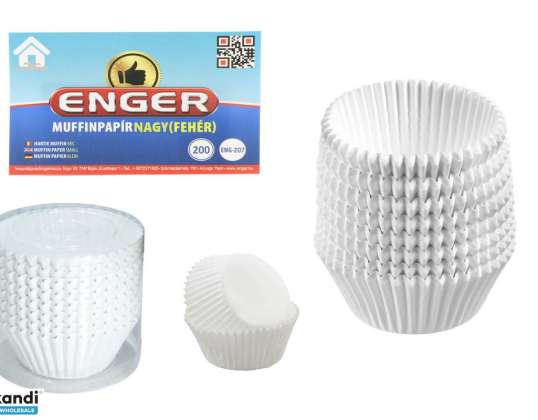 Muffinpapier Groß Weiß/200Stk eng 270