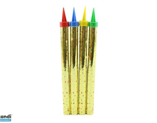 Bougie Gâteau 4 Pièces 18cm Coloré