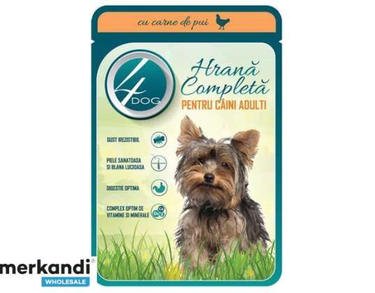 4DOG Nassfutter für Hunde 100g Huhn