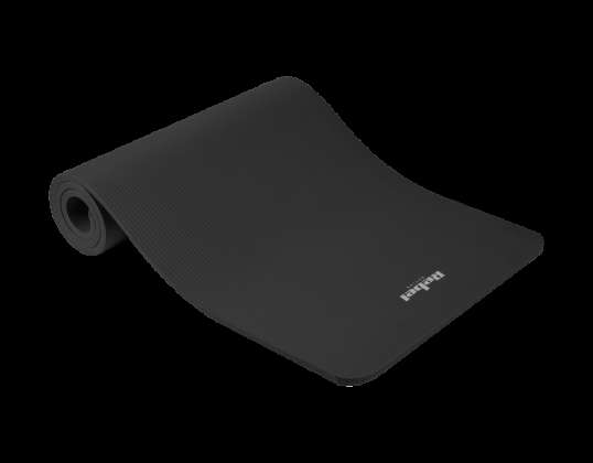 Treeningmatt joogaks pilateseks fitnessiks 183x61cm paksus 1.5cm materjal NBR musta REBEL ACTIVE