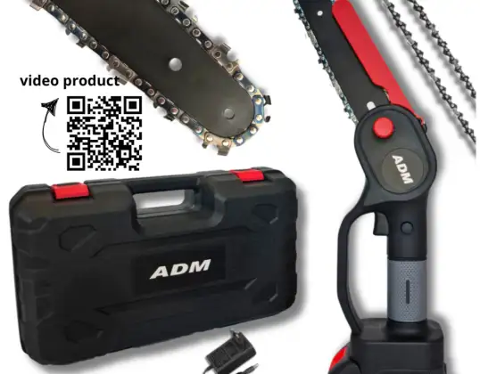 Mini motosega ADM con batteria rimovibile, SKU: 527 (Stock in Polonia)