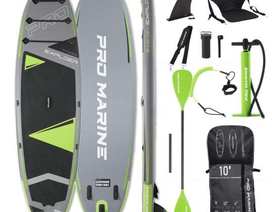 SUP PLANCHES 305CM STAND UP PADDLE PRO MARINE set + siège et accessoires
