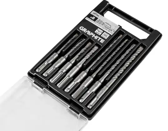 SDS Plus Doppelhelix-Steinbohrer-Set 5 x 6 x 8 x 10 x 110 mm. 5 x 6 x 8 x 10 x 160 m
