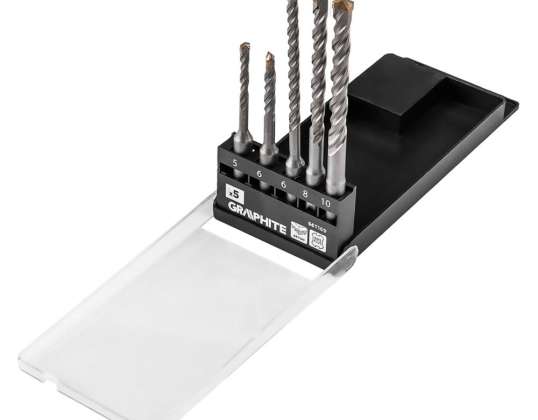 SDS Plus Doppelspiral-Steinbohrer-Set 5 x 6 x 110 mm. 6 x 8 x 10 x 160 mm. Set: 5
