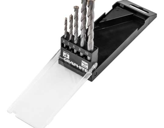Bohrer-Set aus gehärtetem Beton: 4.5.6.8.10 mm. 5-tlg.