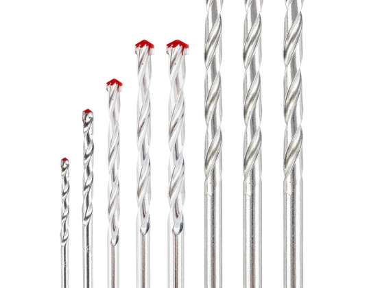 Betonbohrer-Satz: 3. 4. 5. 6. 7. 8. 9. 10 mm. Satz à 8 Stk.