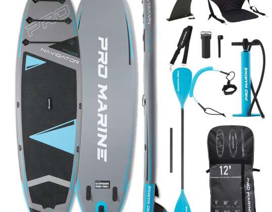 PLANCHES DE SUP STAND UP PADDLE BOARD PRO MARINE 365CM 12&amp;#039 ; Ensemble - siège, pagaie double et accessoires