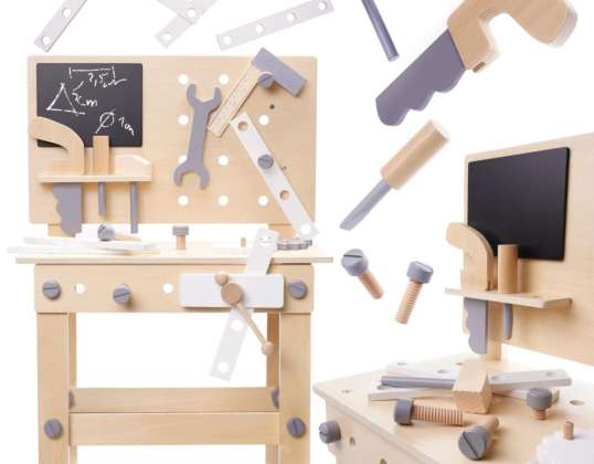 Atelier avec outils en bois sur table Kit de bricolage