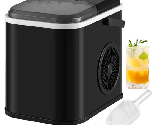 WOLTU Eiswürfelmaschine – 12 kg Eis in 24 Stunden – Tragbare Mini Ice Maker Maschine mit 1 Liter Wassertank – Selbstreinigend – Kompakt &amp;amp; leise – Für
