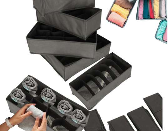 Organizador para gaveta de roupas íntimas, meias, 4 peças