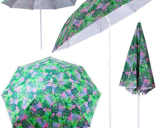 Parasol de plage de jardin réglable 150cm Feuilles cassées