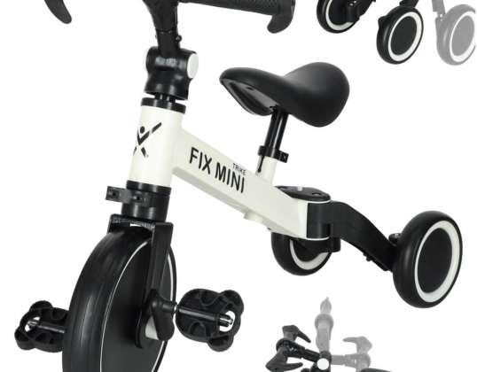 Трехколесный велосипед Trike Fix Mini Balance 3в1 с педалями белый